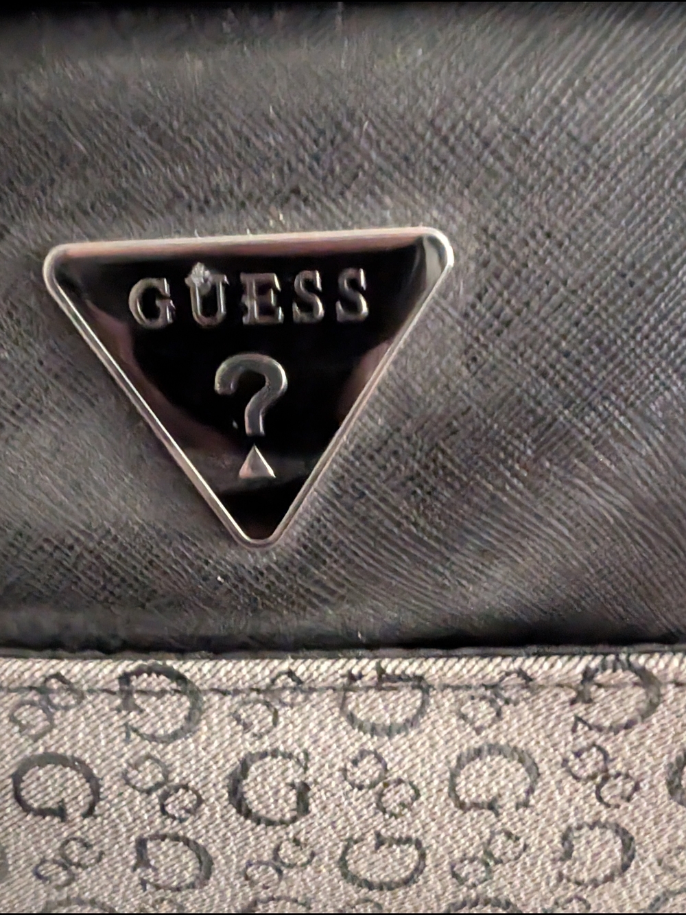 GUESS Gray and Black Monogram Backpack - Picture 3 of 5